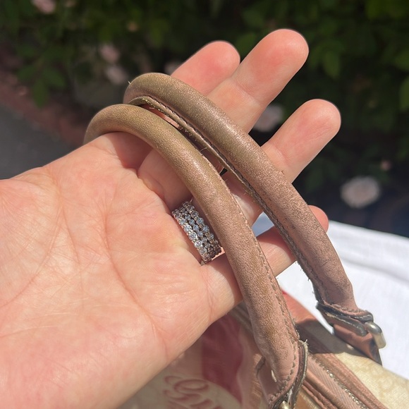 Gucci Script Web Boston Bag GG Coated Canvas.❤️ - Picture 14 of 17